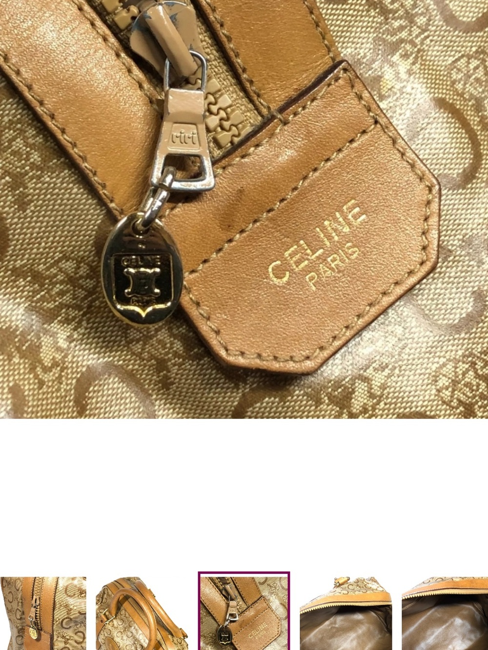 Authentic Vintage Celine Macadam Boston Bag Horse Carriage Satchel - Picture 12 of 14